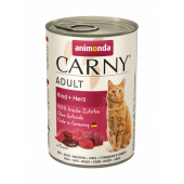 Храна за котка в консерва CARNY ADULT 400гр. телешко и сърца